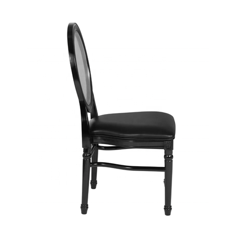 Wholesale Modern Design Transparent Back Louis Wood Stacking Banquet Dining Chair(ZG11-006)