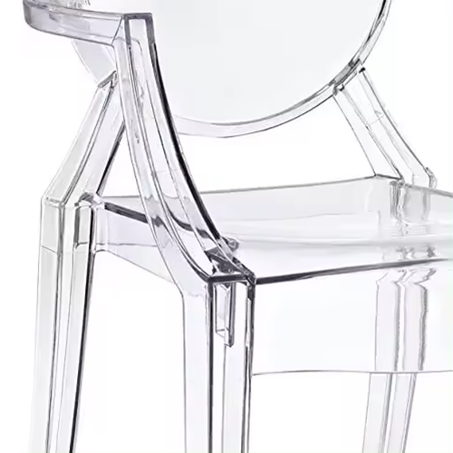 Transparent Event Ghost Chairs Round Back Arms Plastic Dining Chair ZG50-026