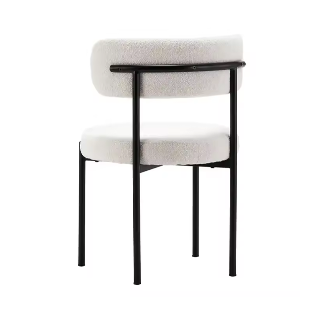 Nordic Fabric Leather New Design Modern Luxury Restaurant Metal Leg Dining Chair(ZG23-069)