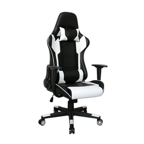 Adjustable Height Reclining Back Lumbar Cushion Gaming Chair with Leather Fabric Strong and Durable(ZG27-055)