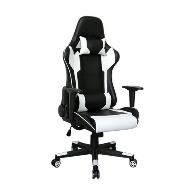 Adjustable Height Reclining Back Lumbar Cushion Gaming Chair with Leather Fabric Strong and Durable(ZG27-055)