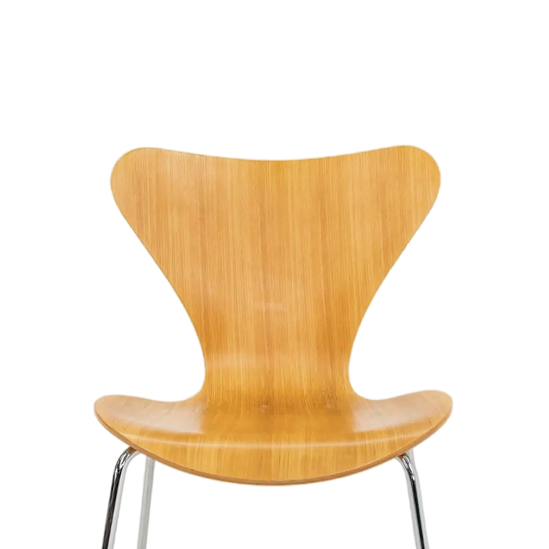 Simple Walnut Plywood and Metal Frame Dining Chair(ZG23-102)