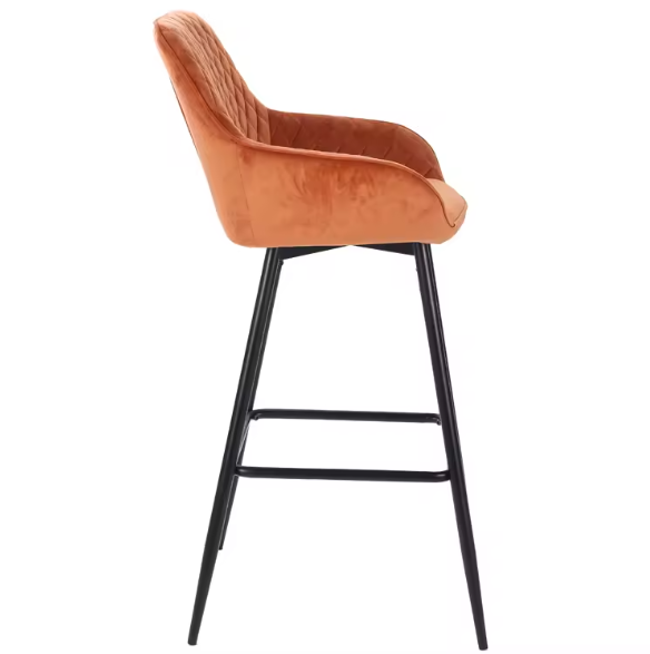 Nordic Luxury Modern Leather Seat Super Comfortable High Quality Bar High Chair Kitchen Dining Counter Height Bar Stool(ZG21-023)