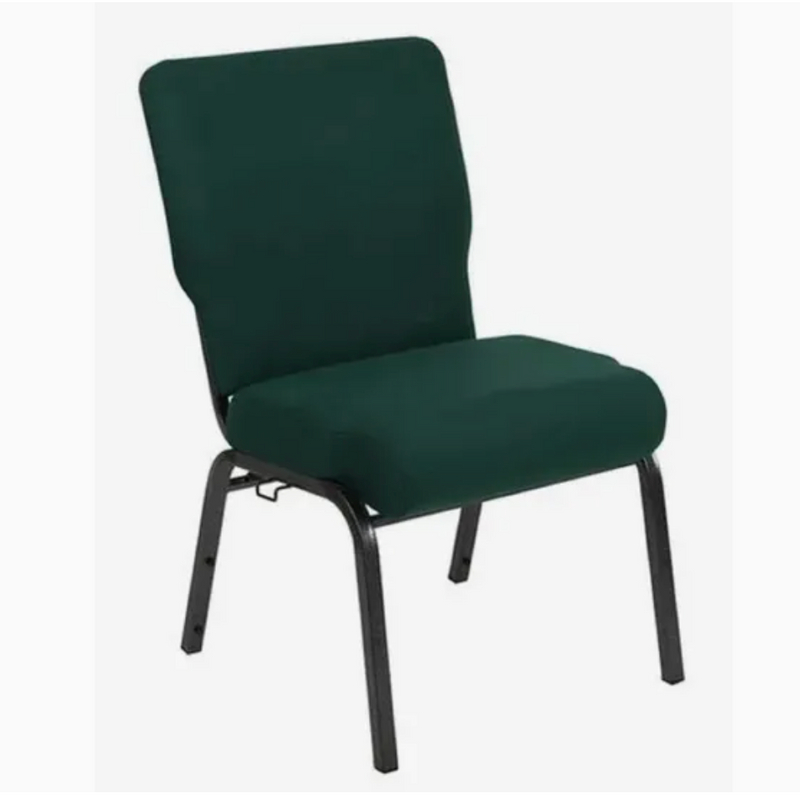 High Quality Stylish 20.5 Inch Stackable Church Chairs with Charcoal Fabric and Cut-Away Back (ZG13-010)