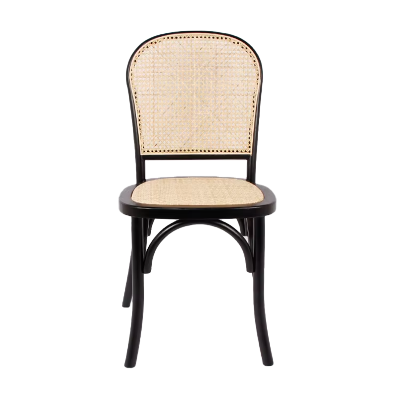 Anji Zhenguan Antique Solid Wood Dining Chair Stacking Square Cane Back Wood Chair for Wedding(ZG16-089)