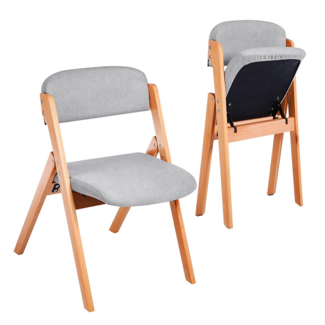 Wooden Folding Dining Chairs with Padded Seats for Kitchen Home Office Wedding Party Events Rental Dining Folding Chair(ZG16-101)