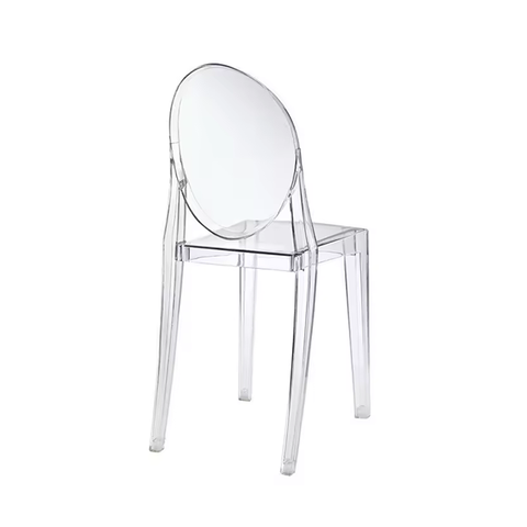 Plastic Ghost Chair Dining Side Chairs Clear Stacking Rental Wedding Chair ZG50-025