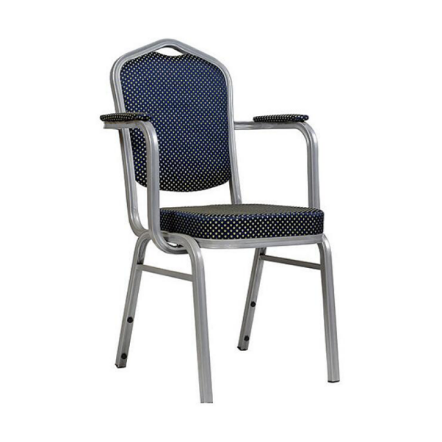 Hot Selling Modern Stackable Banquet Wedding Event Chair Metal Steel Dining Banquet Chair With Armrest (ZG10-009)