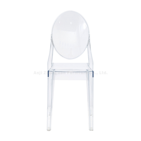Event Furniture Rent Clear Ghost Chair Stacking Banquet Chair Dining Room Side Chairs ZG50-025