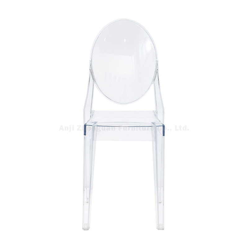 Event Furniture Rent Clear Ghost Chair Stacking Banquet Chair Dining Room Side Chairs ZG50-025