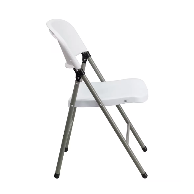 Leisure Outdoor Wedding Banquet Restaurant Hotel Garden Furniture White Plastic Folding Chair(ZG26-016)