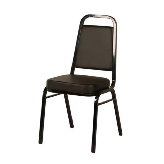 High Quanlity PU Upholstered Metal Stackable Armless Party Dining Banquet Chair(ZG10-002)