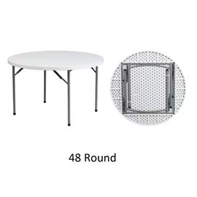 183cm 180cm 154cm 80cm 61cm Plastic Folding Round Table Folding in Half Round Table