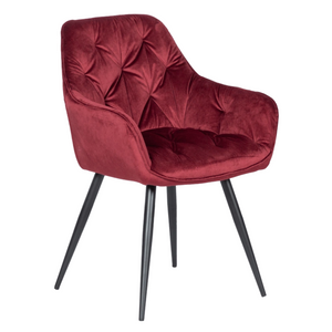 Modern Luxury Tufted Velvet Fabric Dining Green Armchair with Metal Legs(ZG23-032)