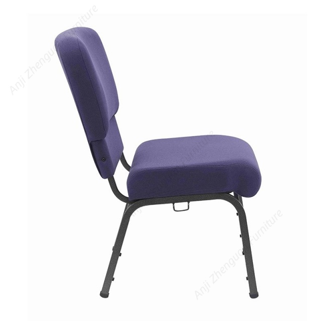20 Inch Wide Roy Purple Fabric Comfortable Upholstered Enclosed Back Stacking Church Chair(ZG13-007)