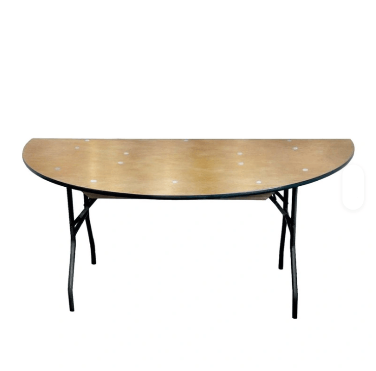 4FT/5FT/6FT Half-Round Plywood Table