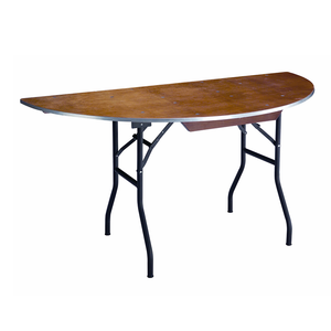4FT/5FT/6FT Half-Round Plywood Table