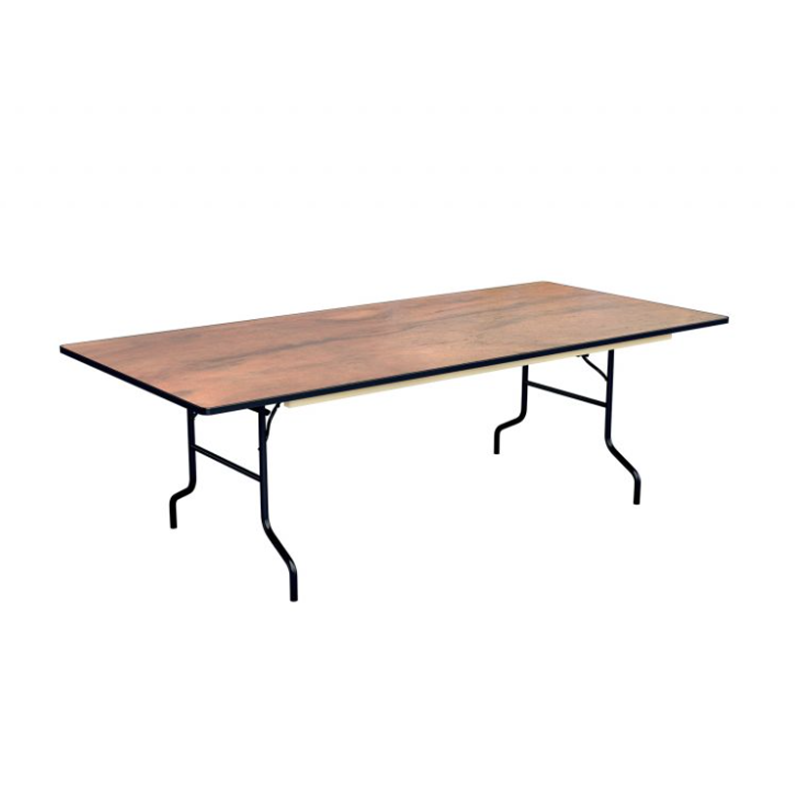 Wood Training Table 4FT/5FT/6FT/8FT Commercial Grade Folding Banquet Table with Plywood Top and Steel Legs