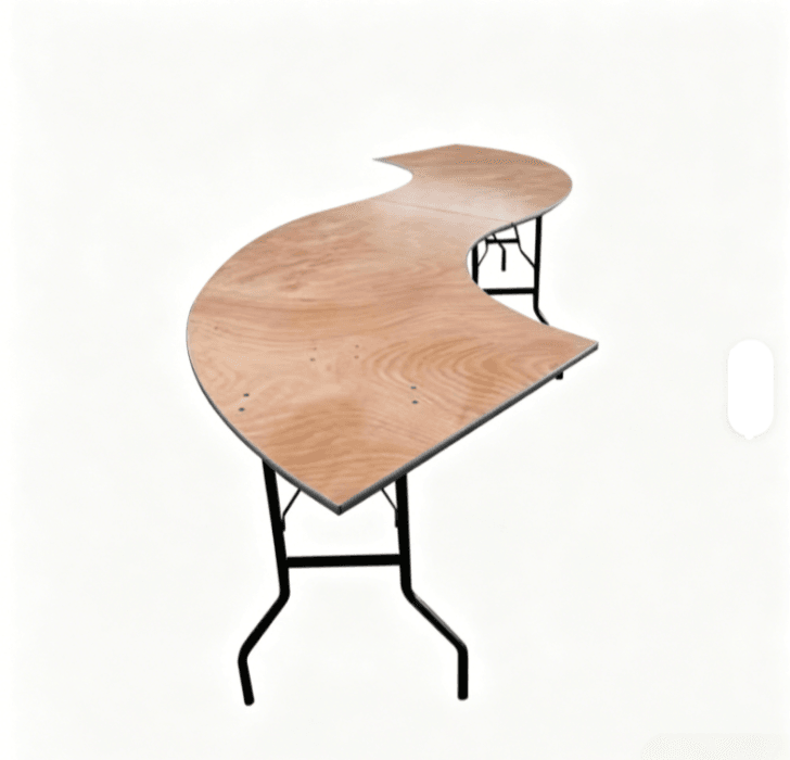 Plywood Fan Table PVC edge 122x76cm/153x76cm/183x91cm 