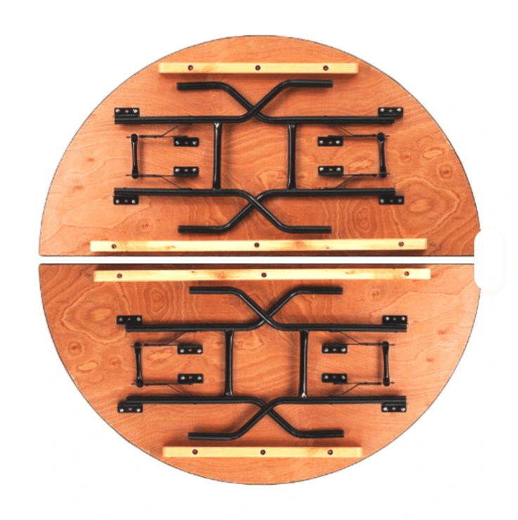 4FT/5FT/6FT Half-Round Plywood Table